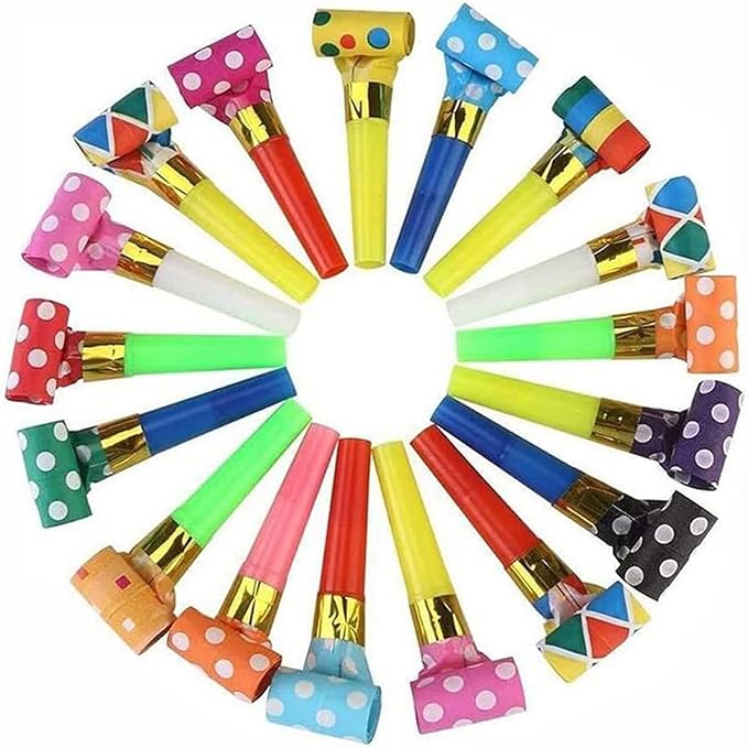 100PCS Multicolor Party Blowers & Whistles by DEMOCRATIDO