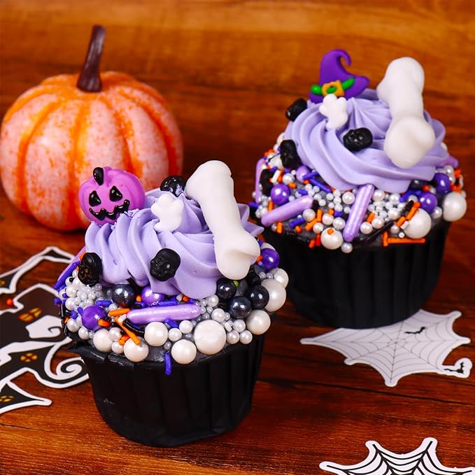 Edible Halloween Sprinkles for Cake Decorating 7ounce, Pumpkin Bats Sprinkles - Image 4