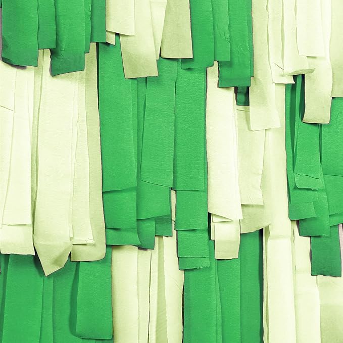 PartyWoo Crepe Paper Streamers 4 Rolls 328ft, Pack of Crepe Paper Light Green - Image 2