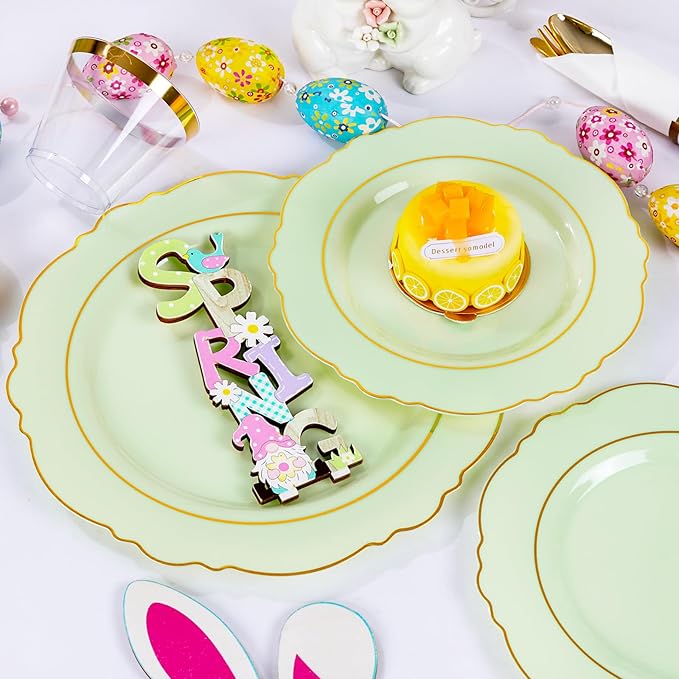 Liacere 350PCS Light Green Plates - Image 7