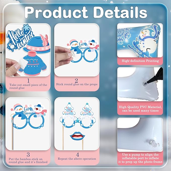 Winter Photo Booth Props Inflatable Frame - Image 6