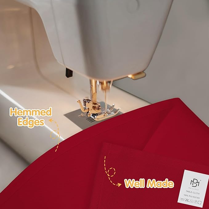 BRILLMAX 8 Pack Burgundy Tablecloths - Image 4