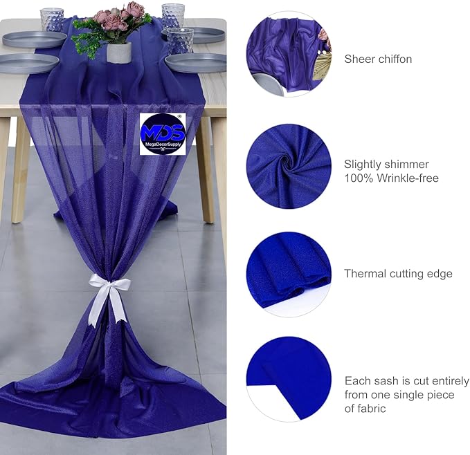 MDS Halloween Chiffon Table Runner - Image 6