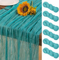Teal Green Cheesecloth Table Runner 6 Pack Fall Table Runners Boho Gauze 120 by DeZerlor