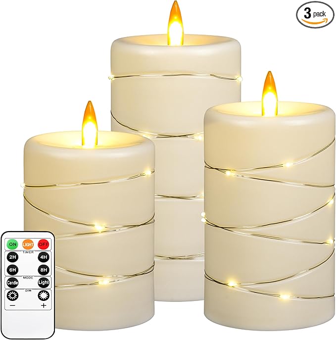 Upinmz Flickering Flameless LED Candles by Upinmz