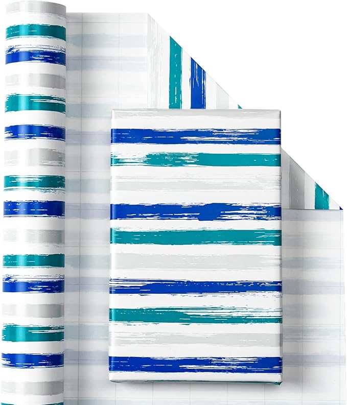WRAPAHOLIC Reversible Blue Wrapping Paper - Image 2