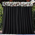 Joydeco Black Backdrop Curtain for Parties, Wrinkle Free Black Backdrop Drapes by JOYDECO