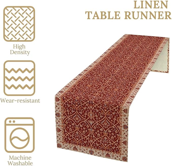 Boho Floral Vintage Table Runner - Image 5