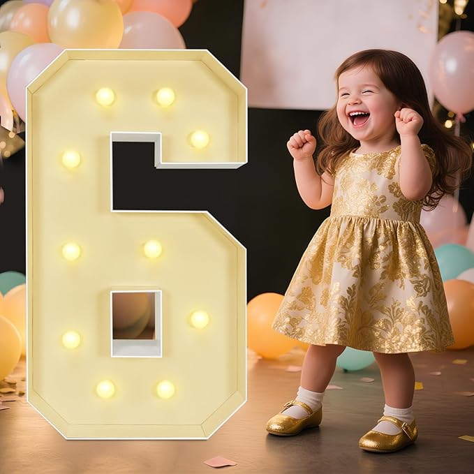 Marquee Light Up Numbers: 3FT Large Decorative Letters Signs by Unknown