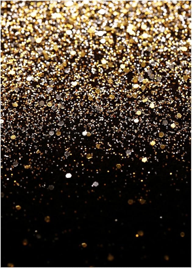 WOLADA Black and Gold Backdrop Golden Glitter Backdrop by WOLADAPhotographyBackdrop