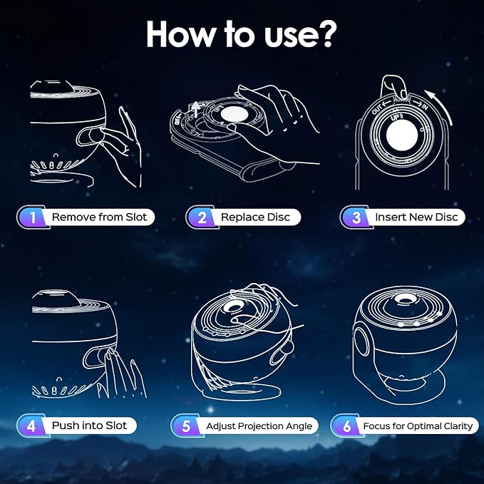 Galaxy Projector for Bedroom【Pro Max】, Upgraded 4K HD Planetarium Projector - Image 8