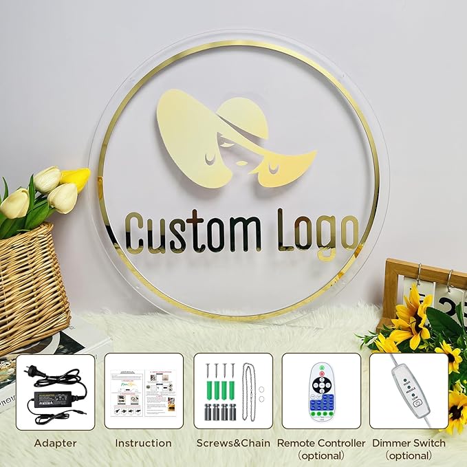 Custom Business Logo Neon Sign for Personalized Company Store UV Metal Acylic - Image 5