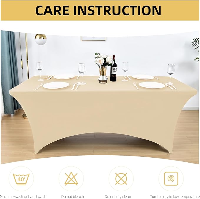 2-Pack 4ft Spandex Table Covers - Image 6