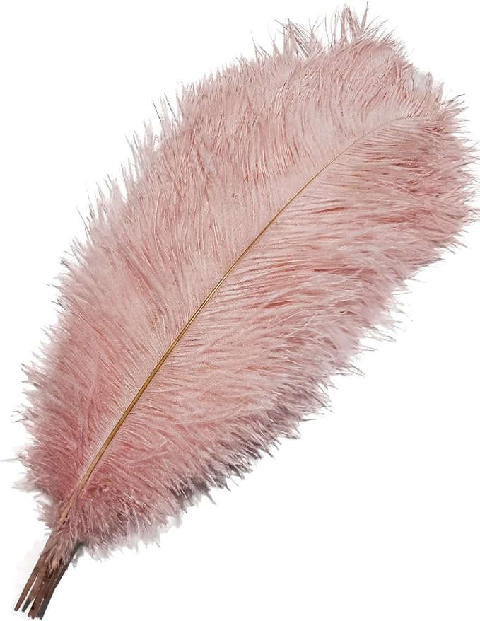 Happy Feather 16-18 inch Pink Ostrich Feathers Cratfs by SupplyHighQualityFeathers