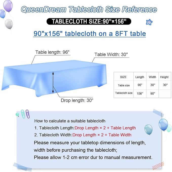 QueenDream Royal Blue Sequin Tablecloth - Image 6