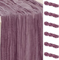 6 Pack Dusty Purple Cheesecloth Table Runner 35x120 Inch 10Ft Rustic Gauze by SuBleer