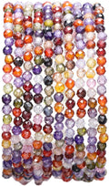 Faceted Mix Colored Zircon Stone Round Loose Semi Gemstone Beads by Beadia