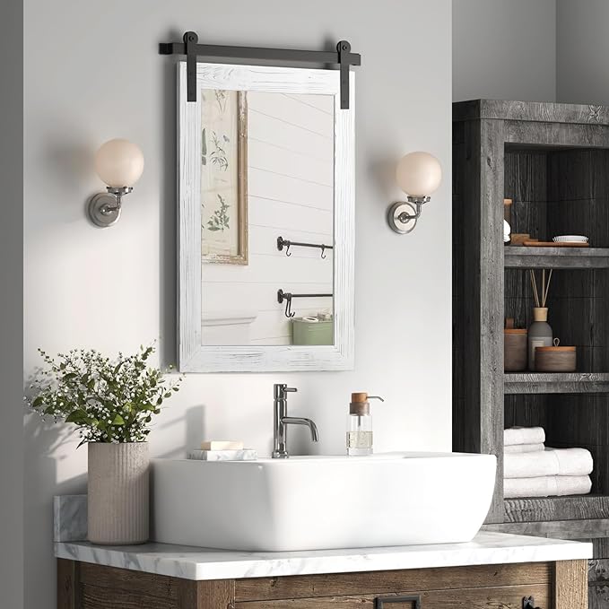 COGOOD Farmhouse Barn Door Mirror by COGOOD