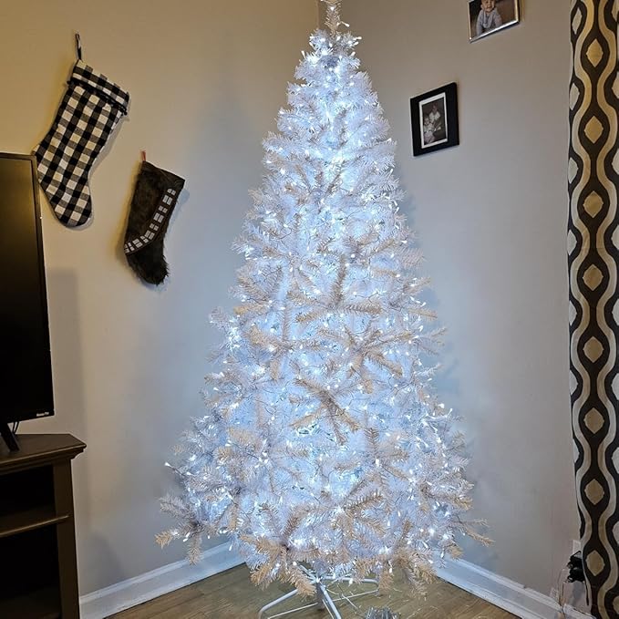 YEGUO 165ft 500 LED White Christmas Lights Outdoor Waterproof, Twinkle Tree - Image 5