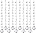 10 PCS Crystal Garland Strands, 33ft Hanging Crystal Strings by Tisspoms