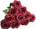 Artificial Rose 10pcs Open Flower Bouquet Faux Rose Stems by IUKnot