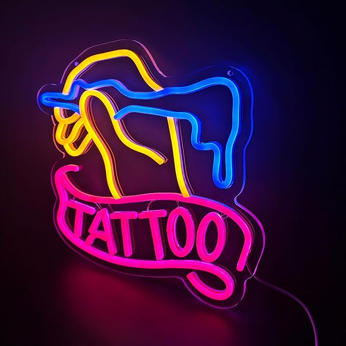 TATTOO Neon Sign Led Wall Window Decor Man Cave Neon Light Up Signs Wall Art - Image 5