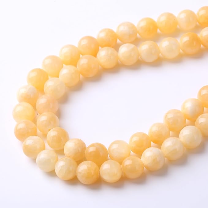 Rice Topaz Stone Beads Gemstone Round Crystal Energy Jade Beads Stone Beads - Image 3