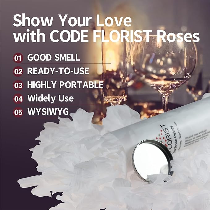 CODE FLORIST 1500 PCS White Silk Rose Petals - Image 5