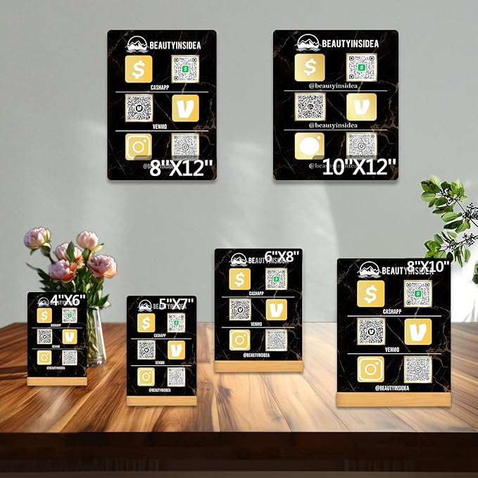 Personalized Custom Metal QR Code Sign Venmo Cashapp Scan to Pay - Image 4