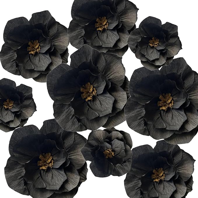 BRT Bearingshui Black Paper Flowers Decoration by BRT+Bearingshui