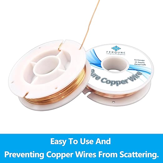 16 Gauge Pure Copper Wire for Jewelry Making, DIY Making, and Gardening - Image 4