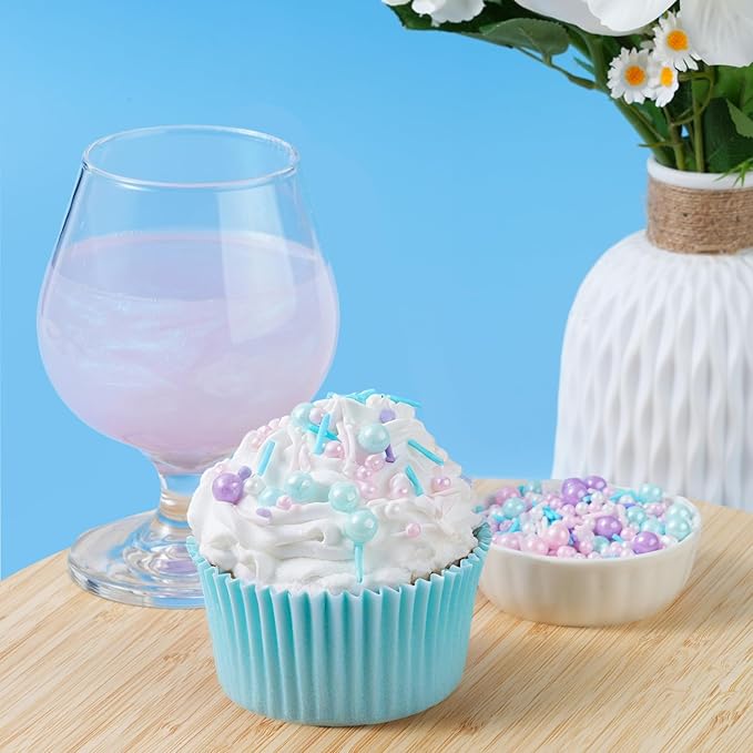 Pastel Sprinkles for Cake Decorating, 7oz Pink Purple Blue White Pearl Confetti - Image 5