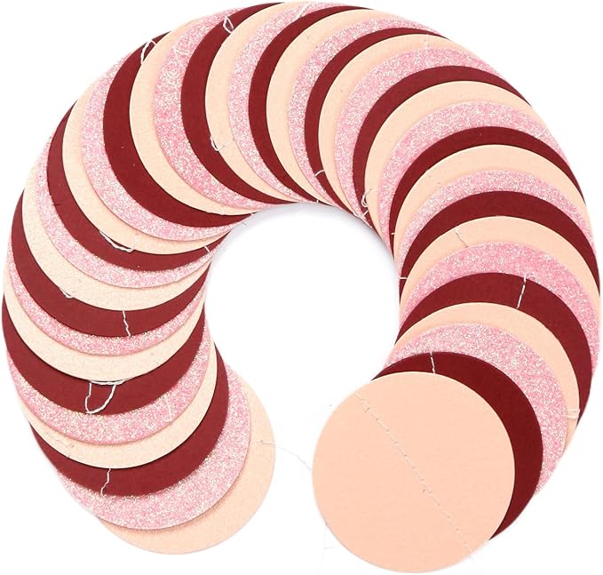 Burgundy Pink Peach Party-Decorations Paper-Garland - 52ft Rose Gold Glitter - Image 6