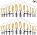 FLSNT 60W Equivalent LED Chandelier Light Bulbs, Dimmable LED B11 E12 by FLSNT