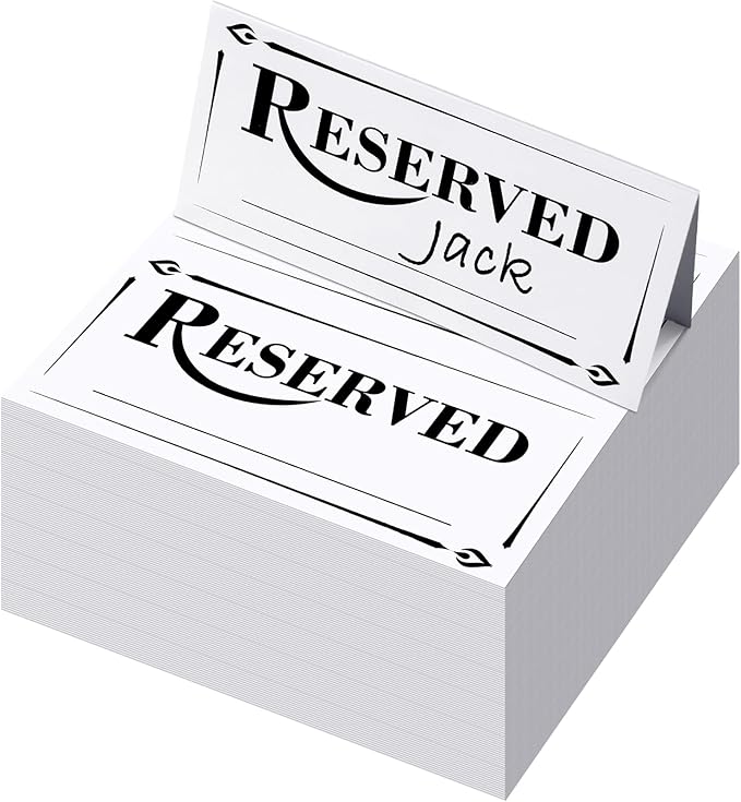 300 Pcs Paper Table Reserved Sign by Resurhang