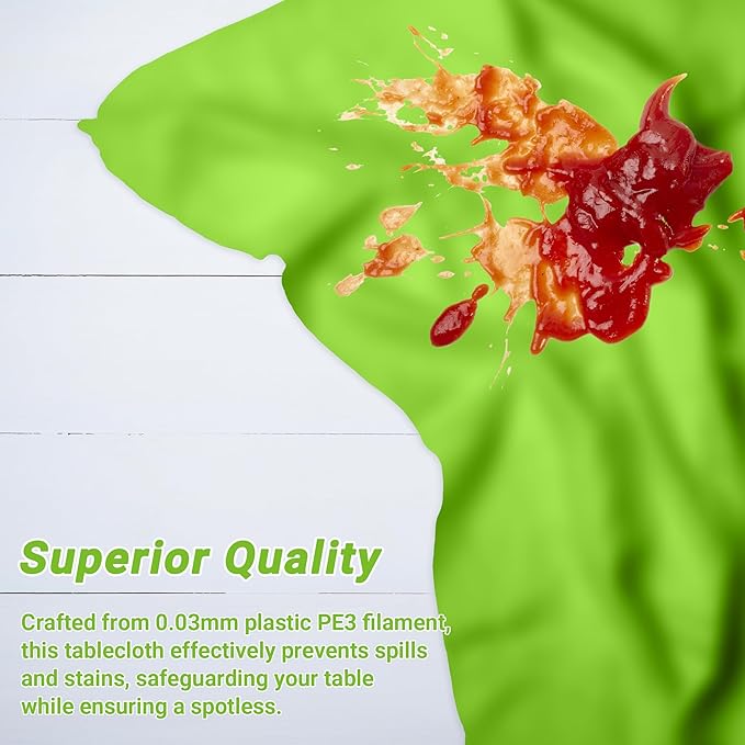 QZYL 4 PCS Plastic Tablecloth, 54 x 108 Inches Waterproof Disposable Table Cloth - Image 4