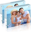 HOUSE DAY Acrylic Picture Frames 5x7, 2 Pack Magnetic 5x7 Picture Frame by HOUSEDAY