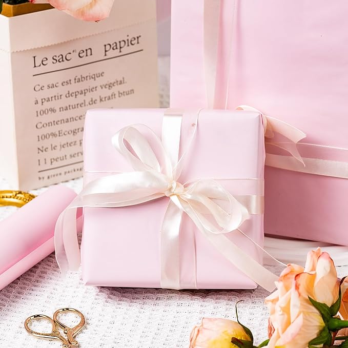 Garbendy Gift Wrapping Paper Roll-Solid Color Pearly-Lustre Paper, Valentine's - Image 4