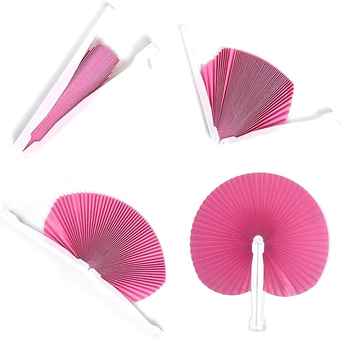 12 Packs Decorative Paper Folding Hand Fans Handheld - Image 6