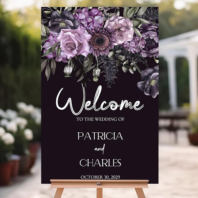 Gothic Wedding Welcome Sign - Image 5