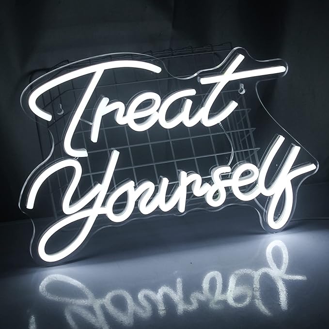 Treat Yourself Neon Signs White Led Sign - Image 5