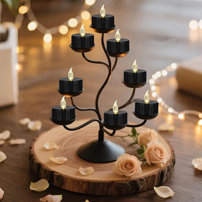 Nancia 12PACK Flameless LED Tea Lights Candles, Realistic and Bright Flickering - Image 3