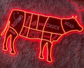 Cow Neon Sign, Butcher Shop Led Sign, Wall Decor, Cow Led Light, restaurant by BELISAMA