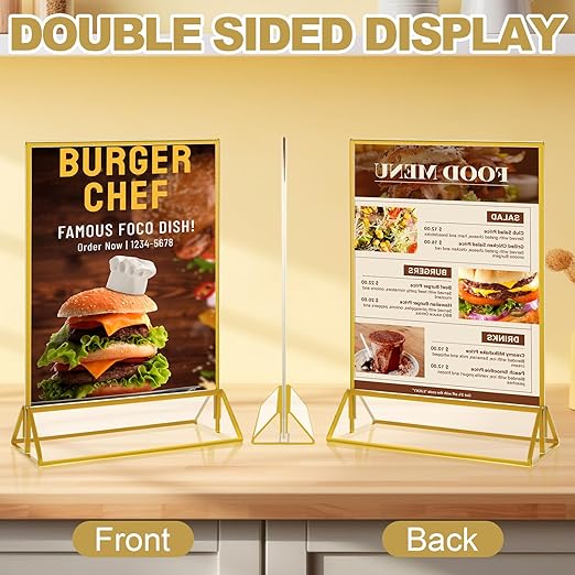 8PCS 5x7" Double-Sided Acrylic Sign Holders, Table Number Holders - Image 5