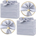 Horbaunal 30 Pack Silver Satin Napkins 17 x 17 Inch, Square Soft Table Dinner by Horbaunal