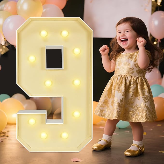 Marquee Light Up Numbers: 3FT Large Decorative Letters Signs by Unknown
