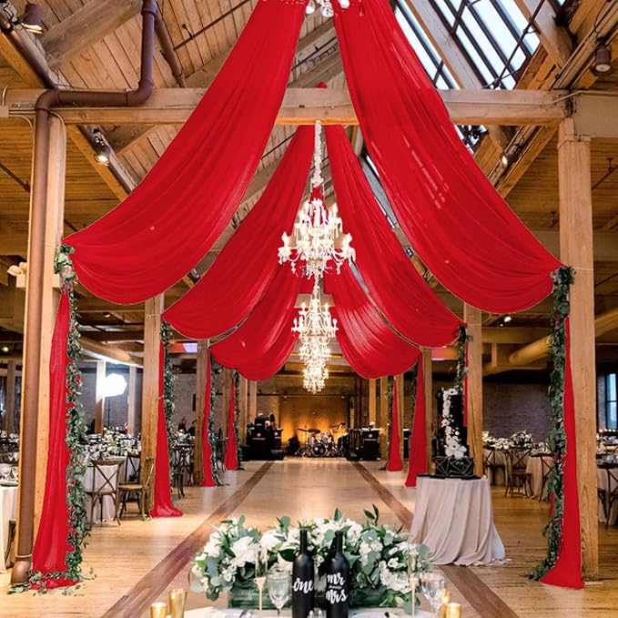 MODFUNS Ceiling Draping Red Ceiling Drapes by MODFUNS
