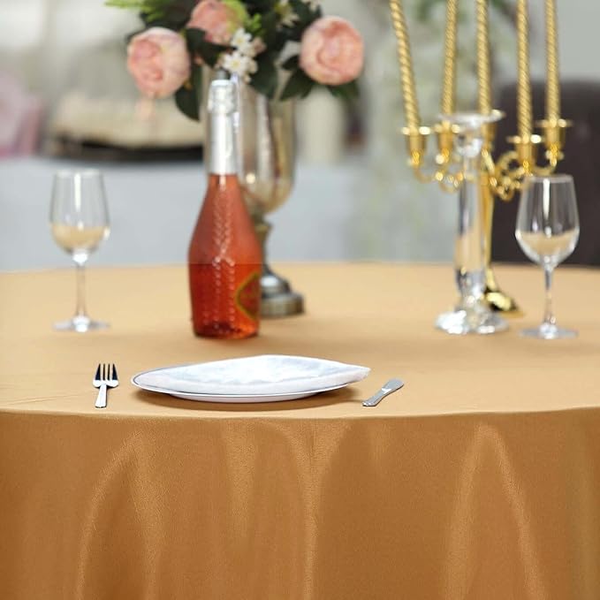 Efavormart Round Tablecloth, 132 Inch Stain & Wrinkle Resistant Washable Table - Image 8