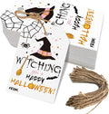 Aukolass 50pcs Happy Halloween Treat Tags, Witch Themed Gift Tags by Aukolass