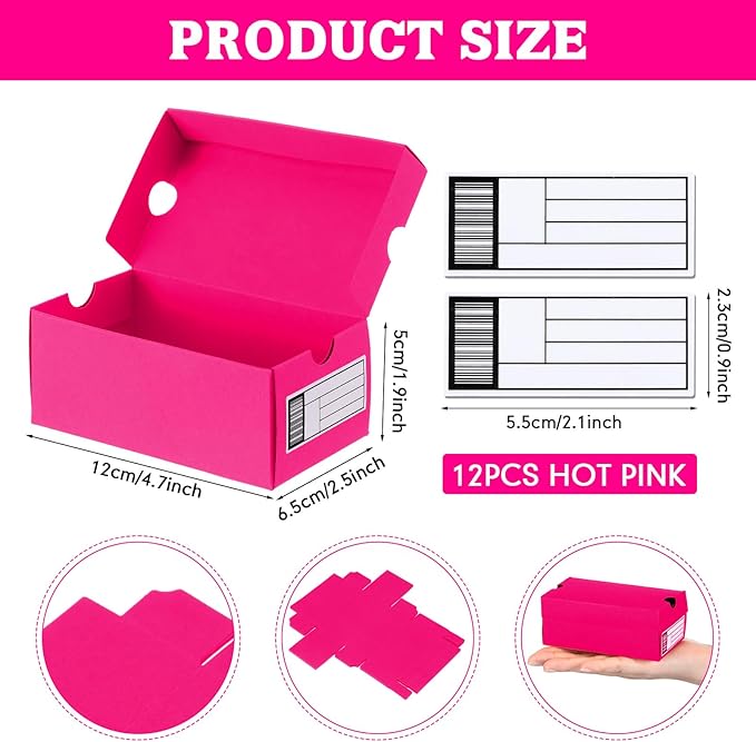12 Sets Mini Sneaker Boxes for Party Favors Mini Shoe Gifts Boxes 4.7 x 2.5 x 2 - Image 3